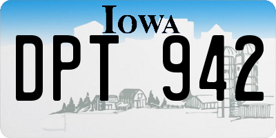 IA license plate DPT942