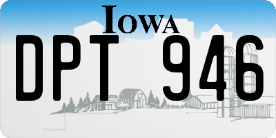 IA license plate DPT946