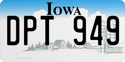 IA license plate DPT949