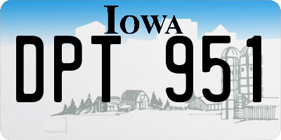 IA license plate DPT951