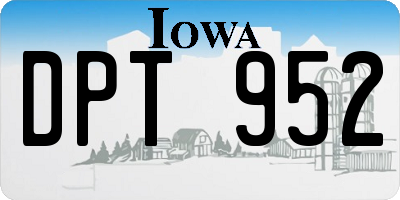IA license plate DPT952