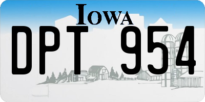 IA license plate DPT954