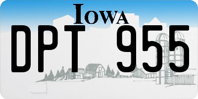 IA license plate DPT955