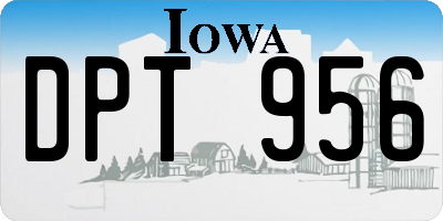 IA license plate DPT956