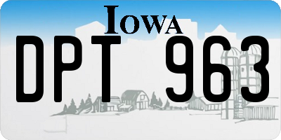 IA license plate DPT963