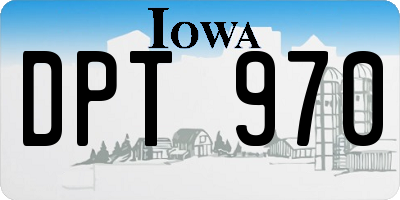 IA license plate DPT970