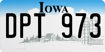 IA license plate DPT973