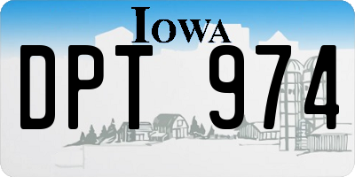 IA license plate DPT974