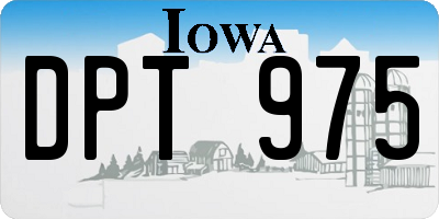 IA license plate DPT975