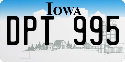 IA license plate DPT995