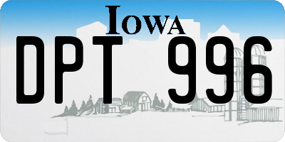 IA license plate DPT996
