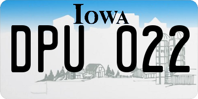 IA license plate DPU022