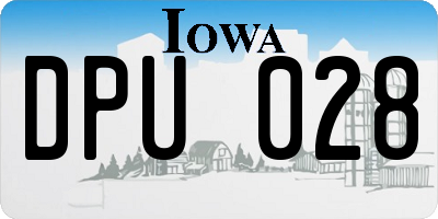 IA license plate DPU028