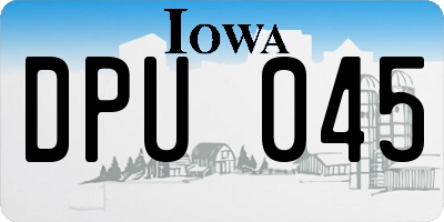 IA license plate DPU045