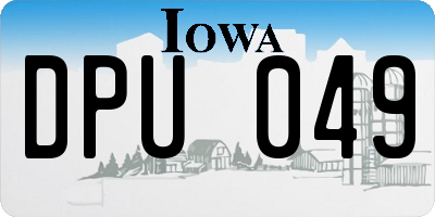 IA license plate DPU049