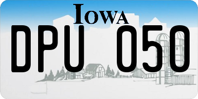 IA license plate DPU050