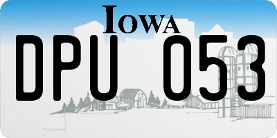 IA license plate DPU053