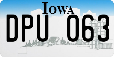 IA license plate DPU063