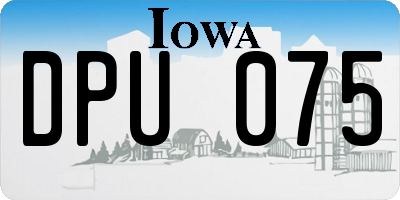 IA license plate DPU075
