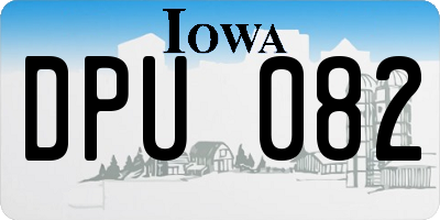 IA license plate DPU082