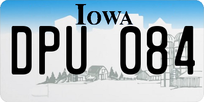 IA license plate DPU084