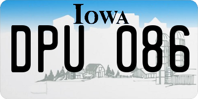 IA license plate DPU086