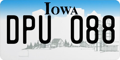 IA license plate DPU088