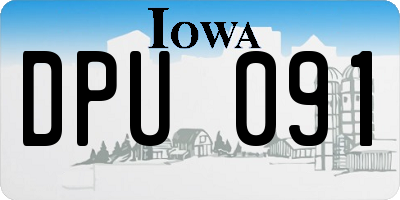 IA license plate DPU091