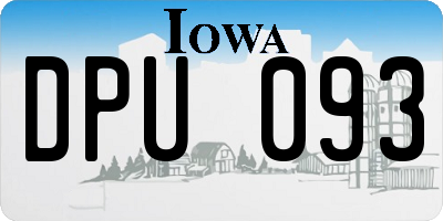 IA license plate DPU093