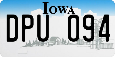 IA license plate DPU094