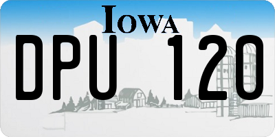 IA license plate DPU120