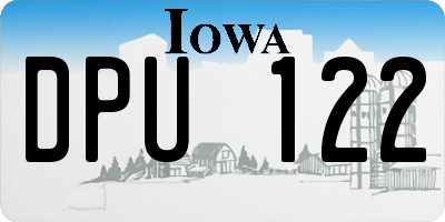 IA license plate DPU122