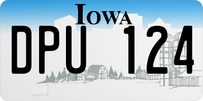 IA license plate DPU124