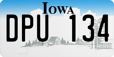 IA license plate DPU134
