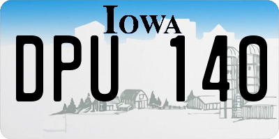 IA license plate DPU140