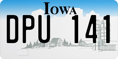 IA license plate DPU141