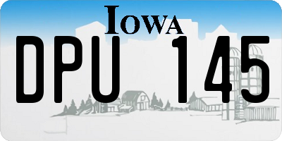 IA license plate DPU145