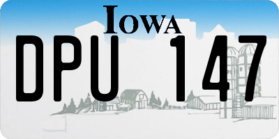 IA license plate DPU147