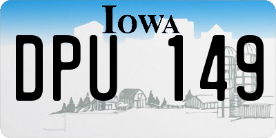 IA license plate DPU149