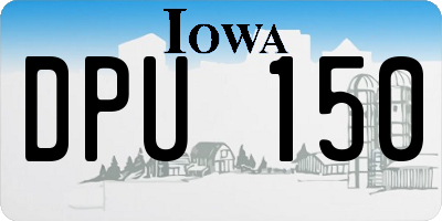 IA license plate DPU150