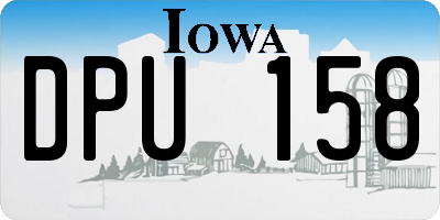 IA license plate DPU158