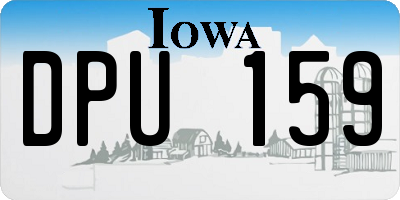 IA license plate DPU159
