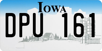 IA license plate DPU161