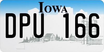 IA license plate DPU166