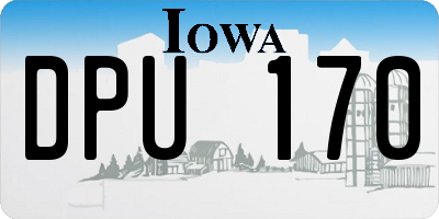 IA license plate DPU170