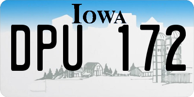 IA license plate DPU172