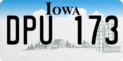 IA license plate DPU173