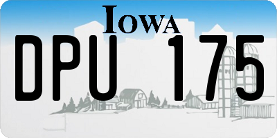 IA license plate DPU175