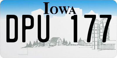IA license plate DPU177