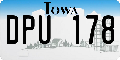 IA license plate DPU178